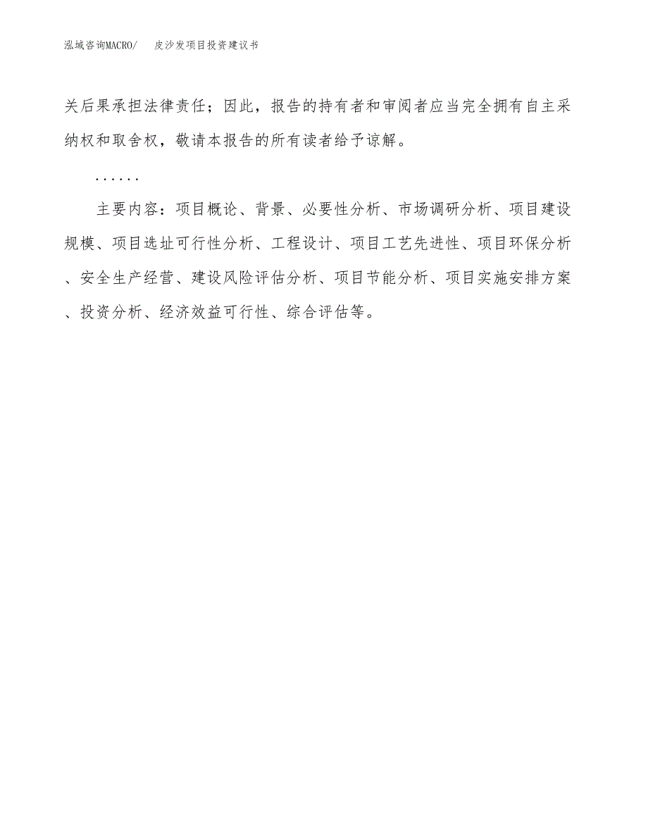 皮沙发项目投资建议书(总投资21000万元)_第3页