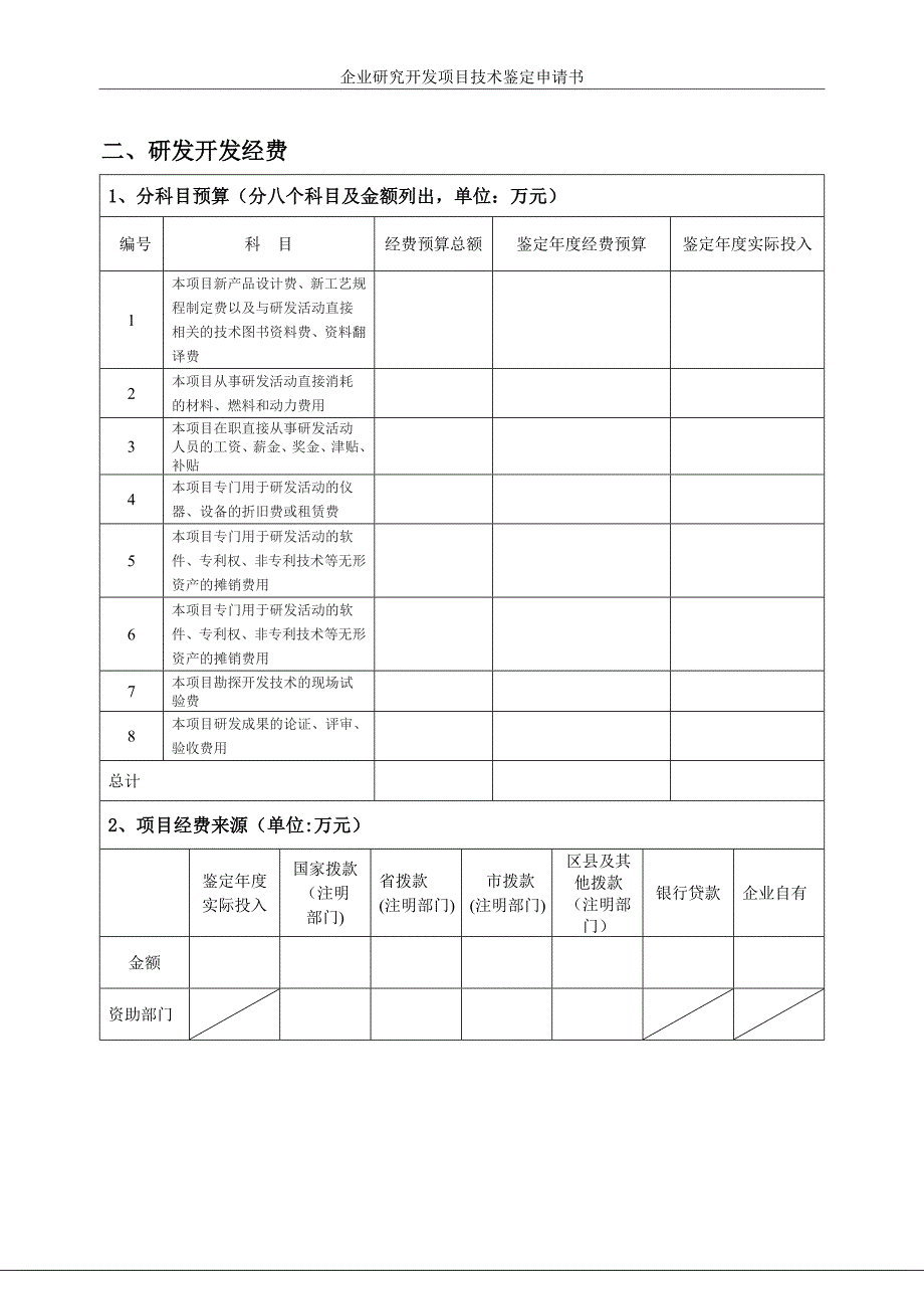 研究开发项目技术鉴定申请书XXXX_第2页