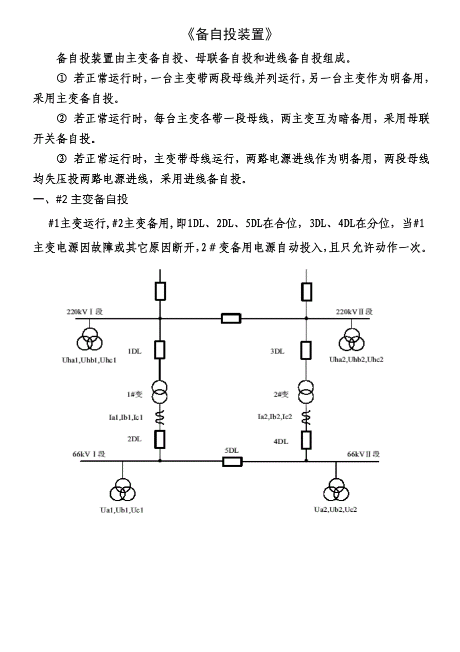 电力备自投装置原理_第1页