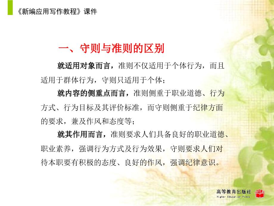 新编应用写作教程教学课件作者第二版黄高才教学课件第三节守则_第3页