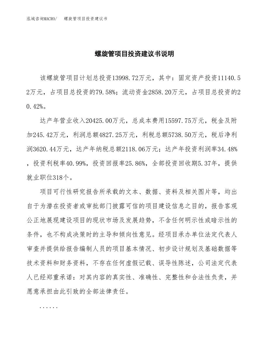 螺旋管项目投资建议书(总投资14000万元)_第2页