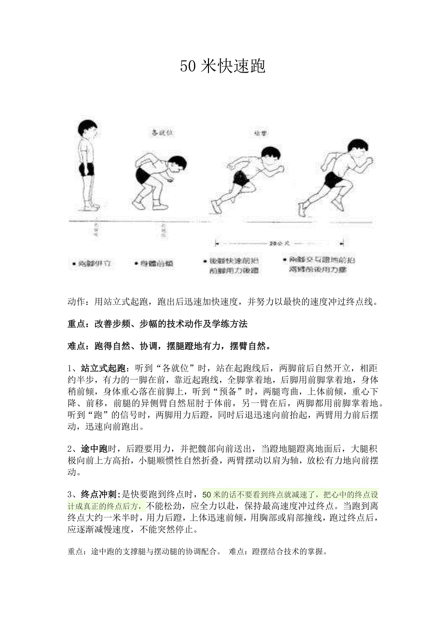 50米动作要领_第1页