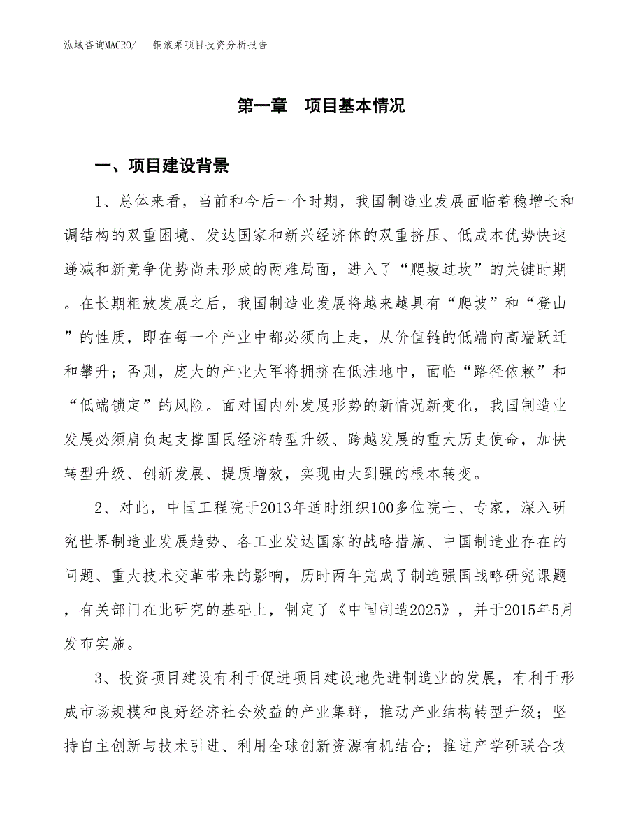 铜液泵项目投资分析报告(总投资18000万元)_第3页