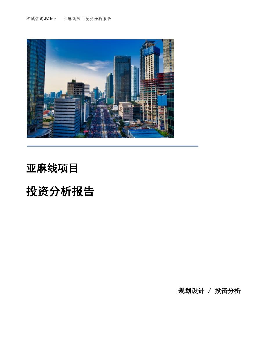 亚麻线项目投资分析报告(总投资4000万元)_第1页