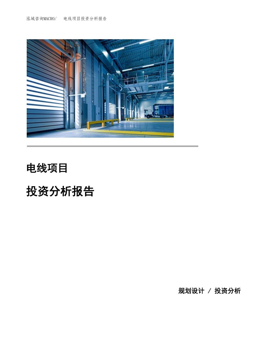 电线项目投资分析报告(总投资3000万元)_第1页