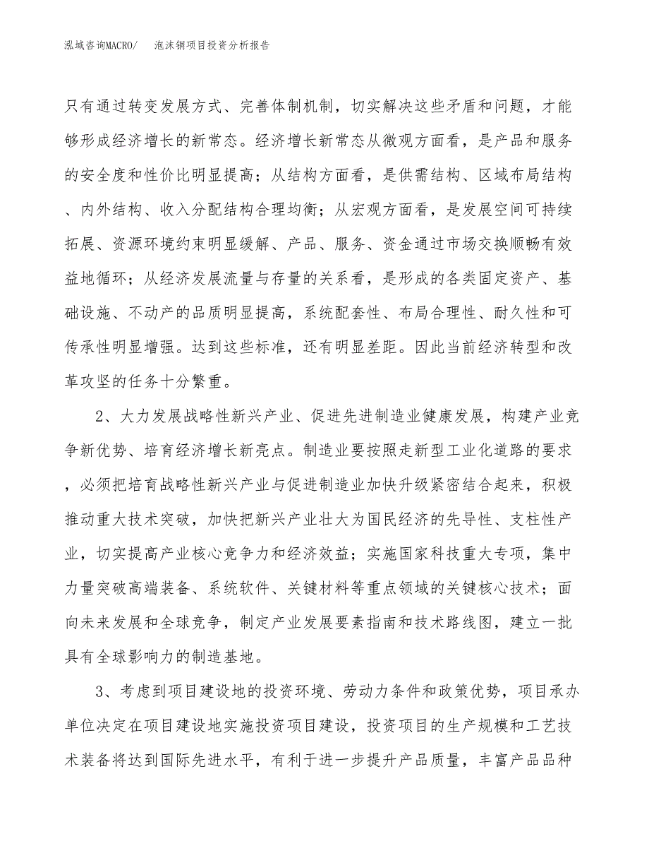 泡沫铜项目投资分析报告(总投资3000万元)_第4页