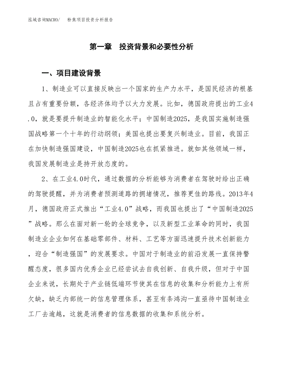 粉焦项目投资分析报告(总投资9000万元)_第3页