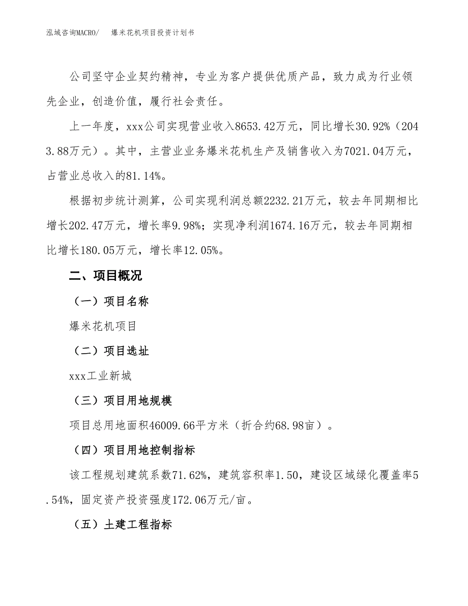 （参考版）爆米花机项目投资计划书_第2页