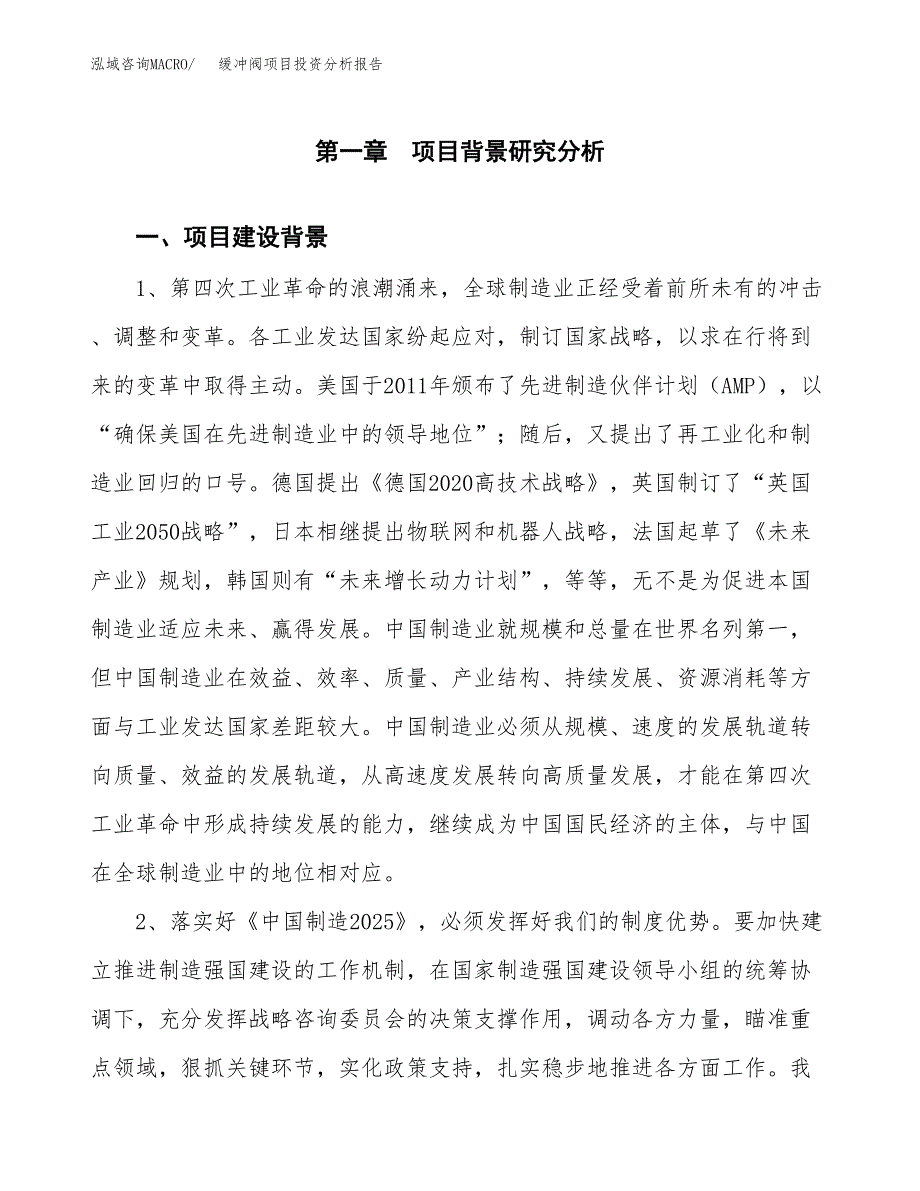 缓冲阀项目投资分析报告(总投资12000万元)_第3页