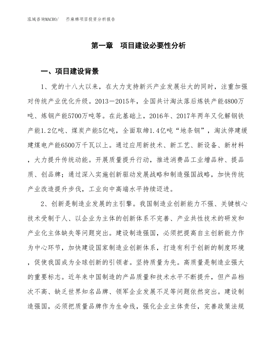 苎麻棉项目投资分析报告(总投资13000万元)_第3页