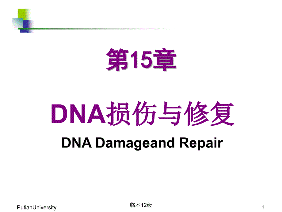 生物化学第15章DNA损伤与修复_第1页