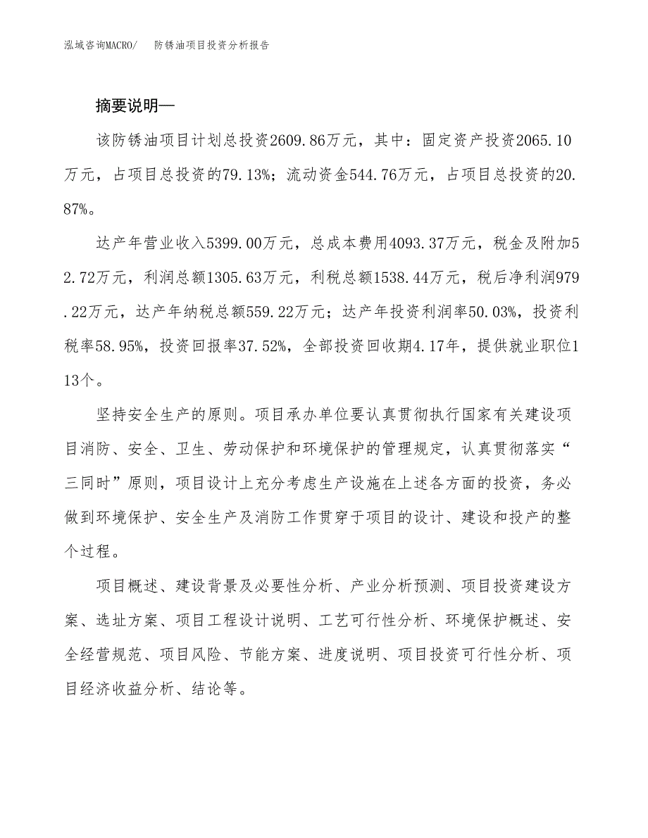 防锈油项目投资分析报告(总投资3000万元)_第2页