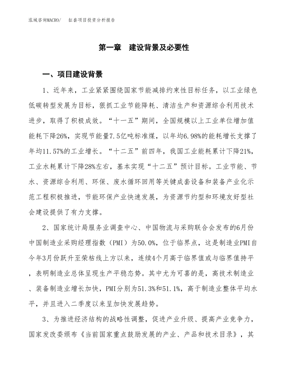 缸套项目投资分析报告(总投资15000万元)_第3页