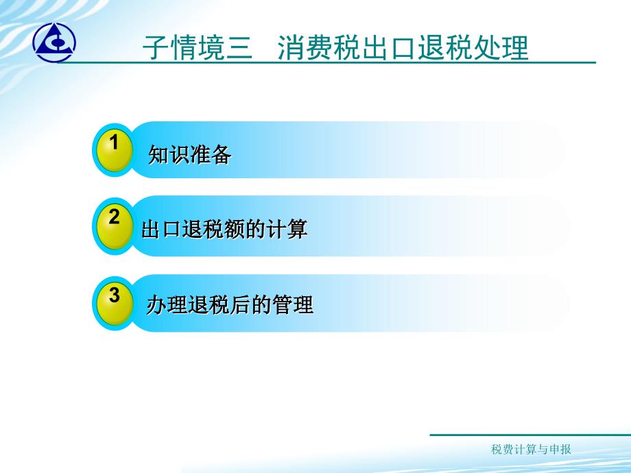 税费计算与申报教学课件作者第二版梁伟样课件教学课件作者2015.9修订教学课件情境33消费税出口退税的办理_第2页