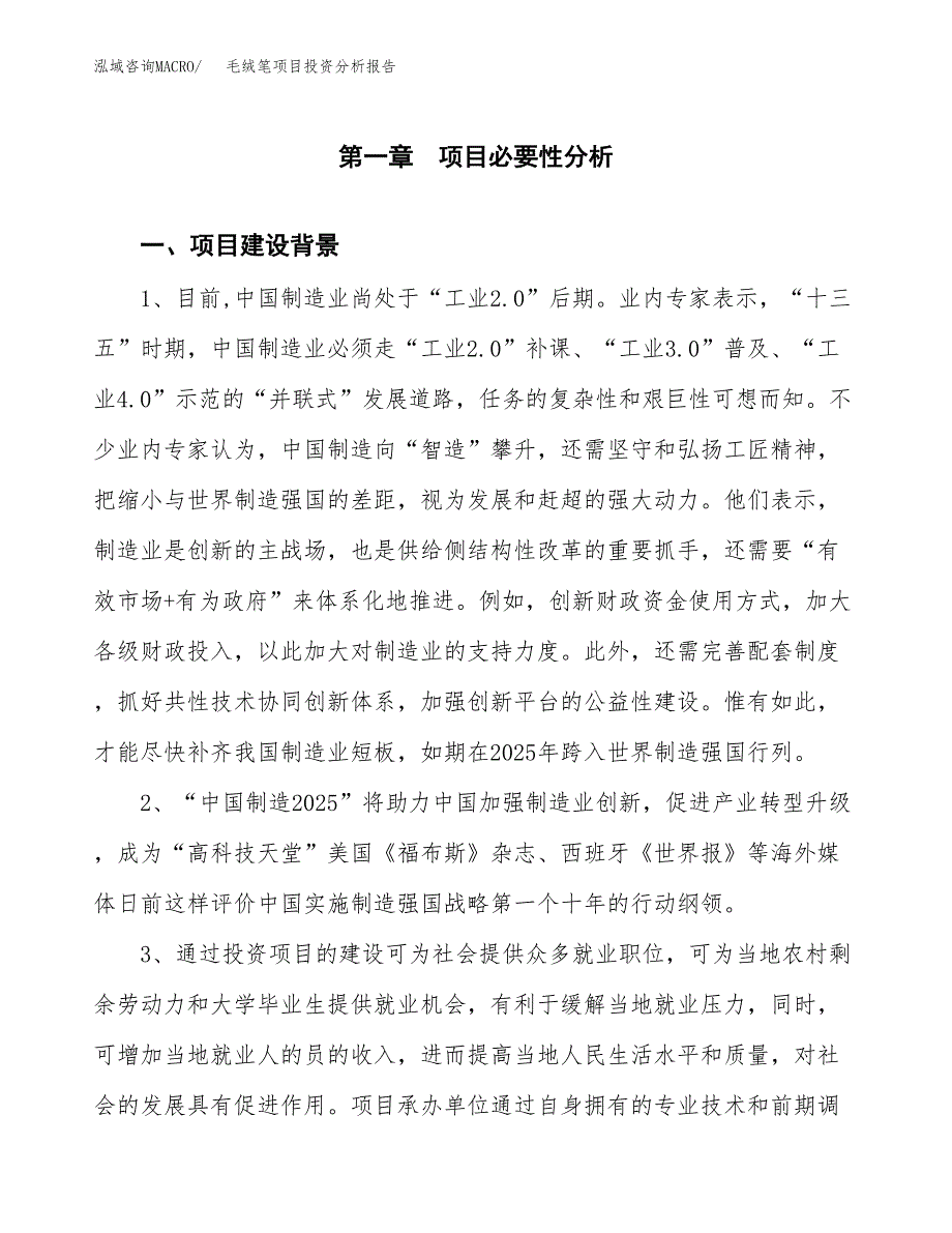 毛绒笔项目投资分析报告(总投资19000万元)_第3页