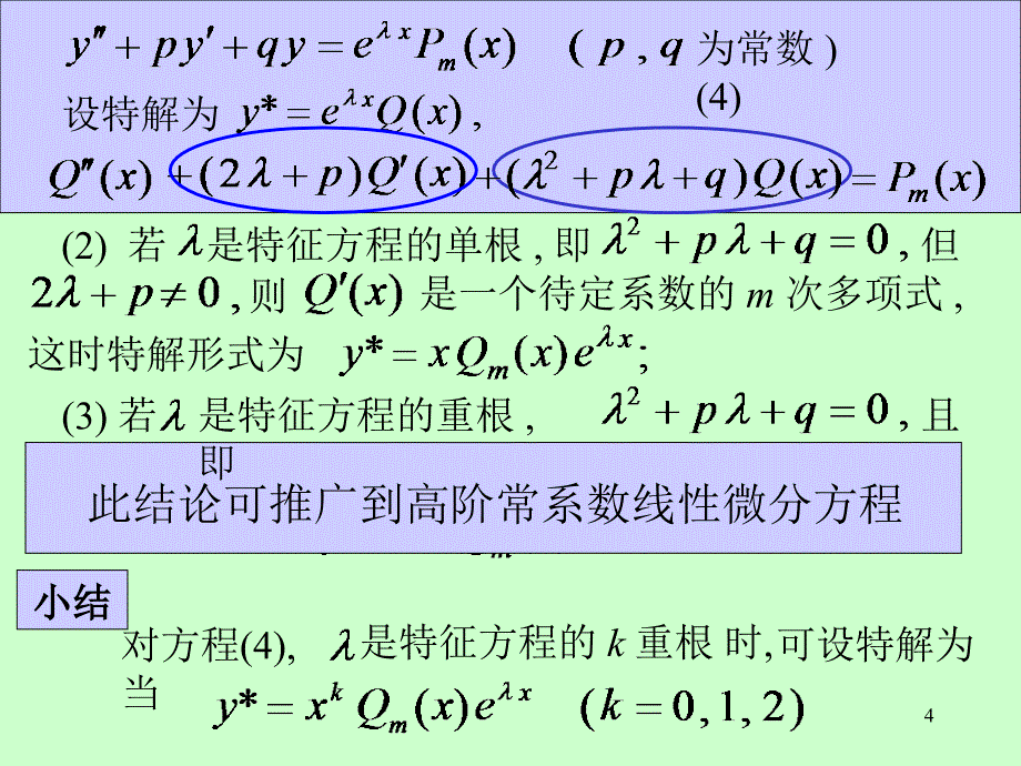 第十二章微分方程第十二章第9节二阶常系数非齐次线性微分方程_第4页