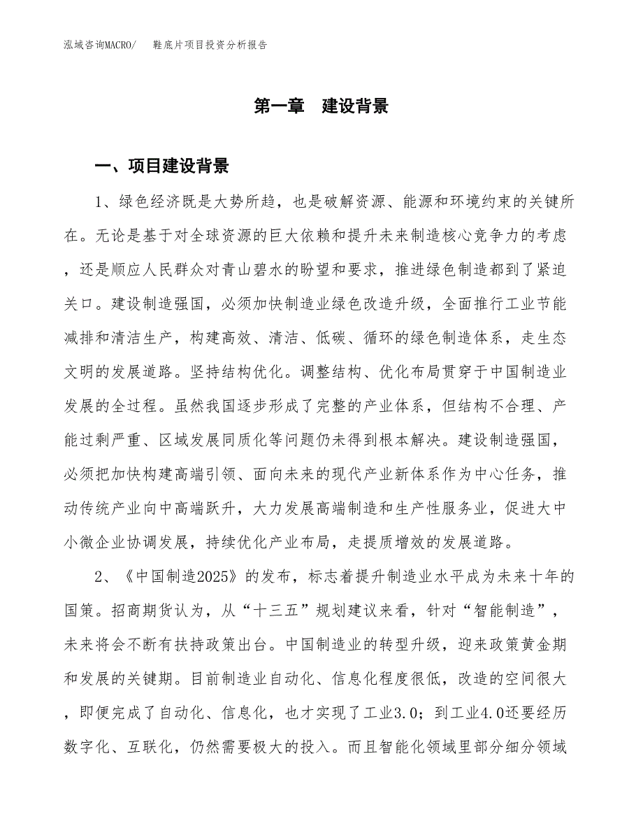 鞋底片项目投资分析报告(总投资17000万元)_第3页