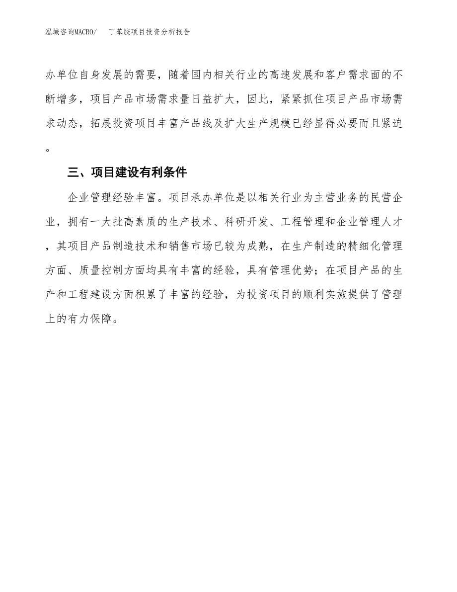 丁苯胶项目投资分析报告(总投资4000万元)_第5页