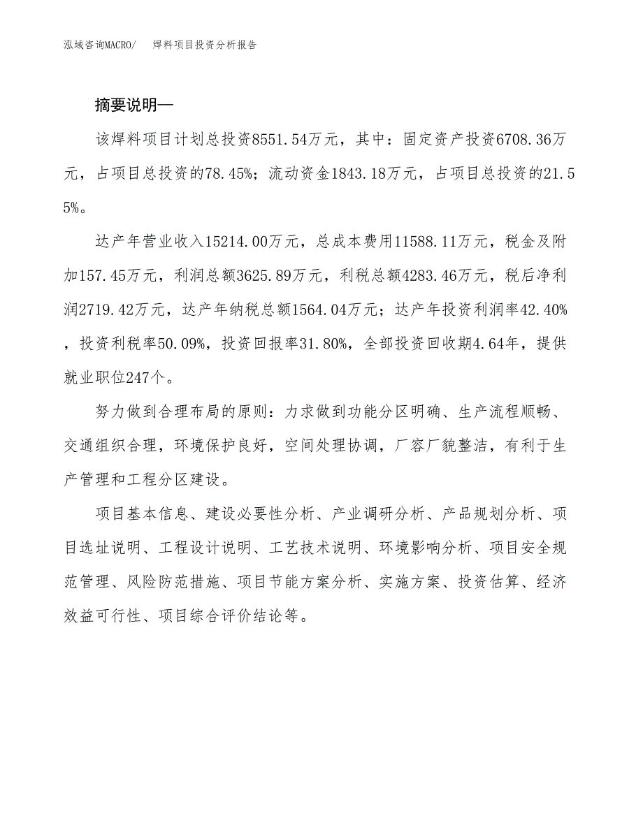 焊料项目投资分析报告(总投资9000万元)_第2页