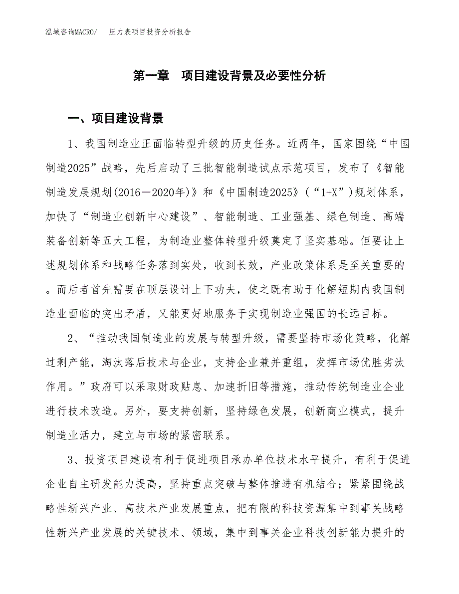 压力表项目投资分析报告(总投资15000万元)_第4页