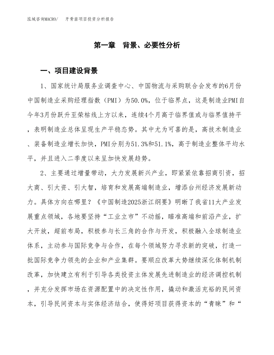 牙骨凿项目投资分析报告(总投资16000万元)_第3页