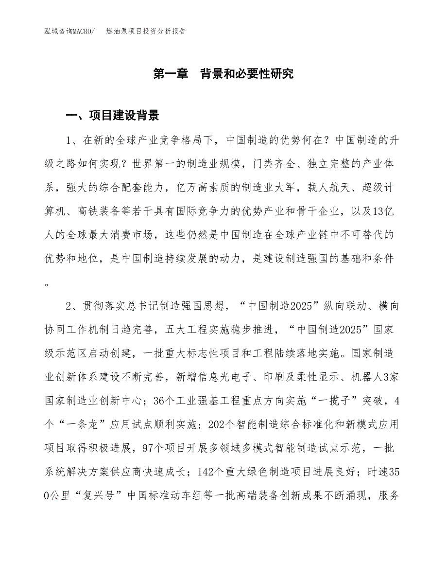 燃油泵项目投资分析报告(总投资21000万元)_第3页