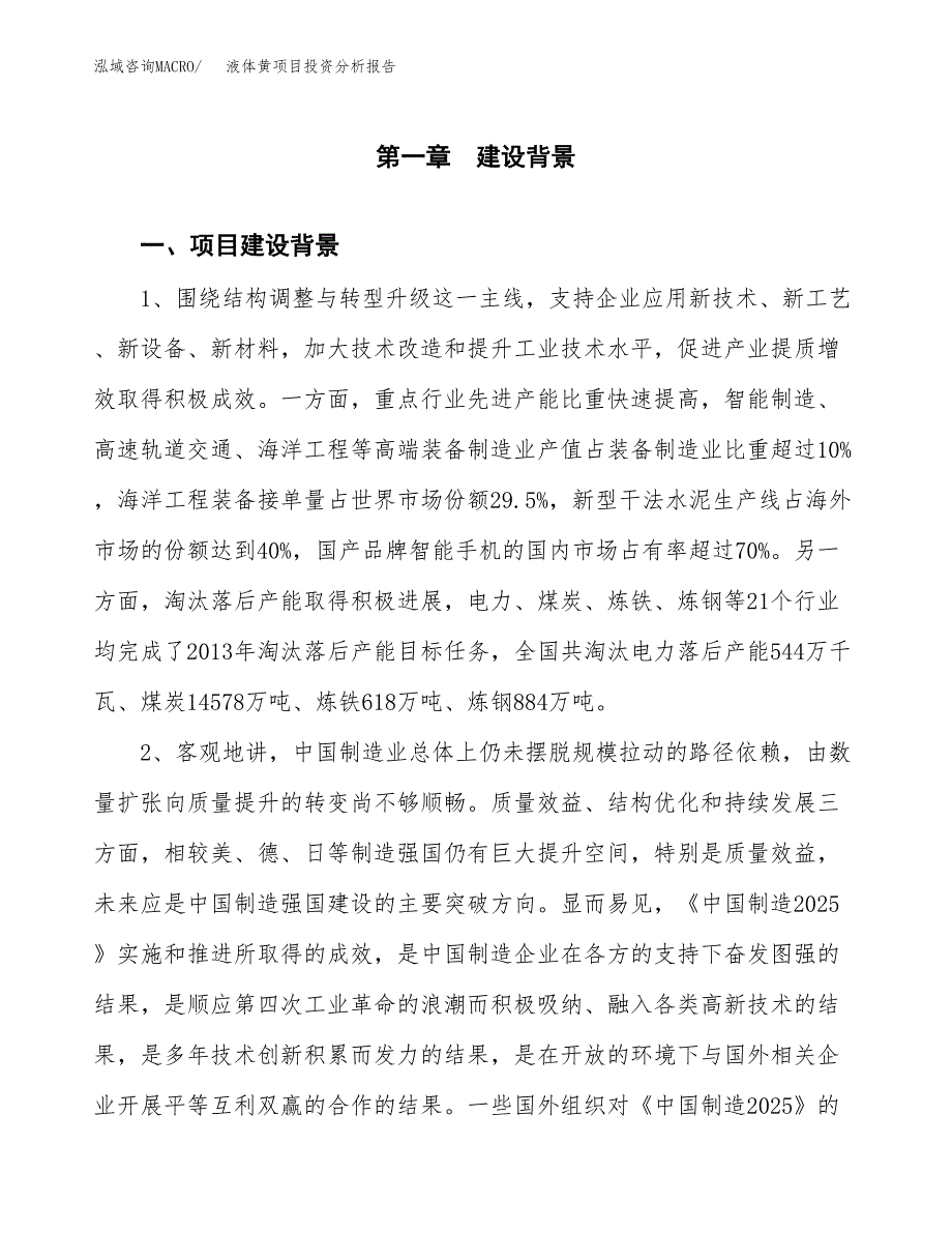 液体黄项目投资分析报告(总投资12000万元)_第3页