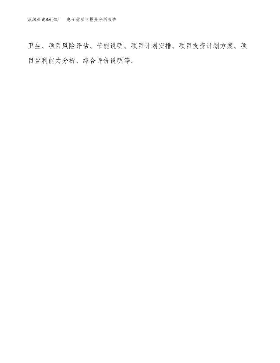 电子称项目投资分析报告(总投资16000万元)_第3页