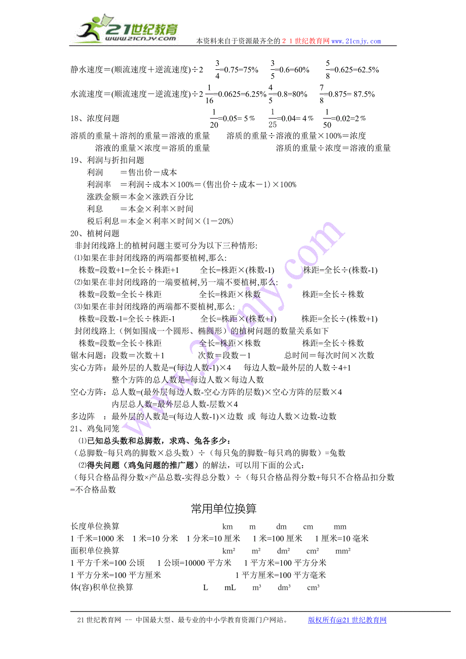 2016新人教版六年级数学毕业总复习资料_第3页