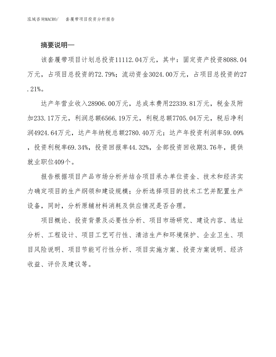 套履带项目投资分析报告(总投资11000万元)_第2页