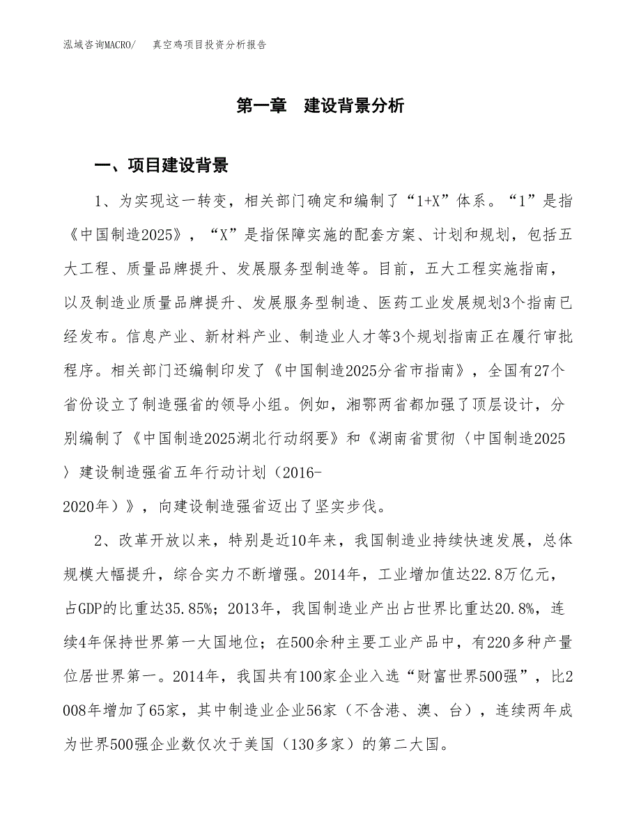 真空鸡项目投资分析报告(总投资10000万元)_第3页