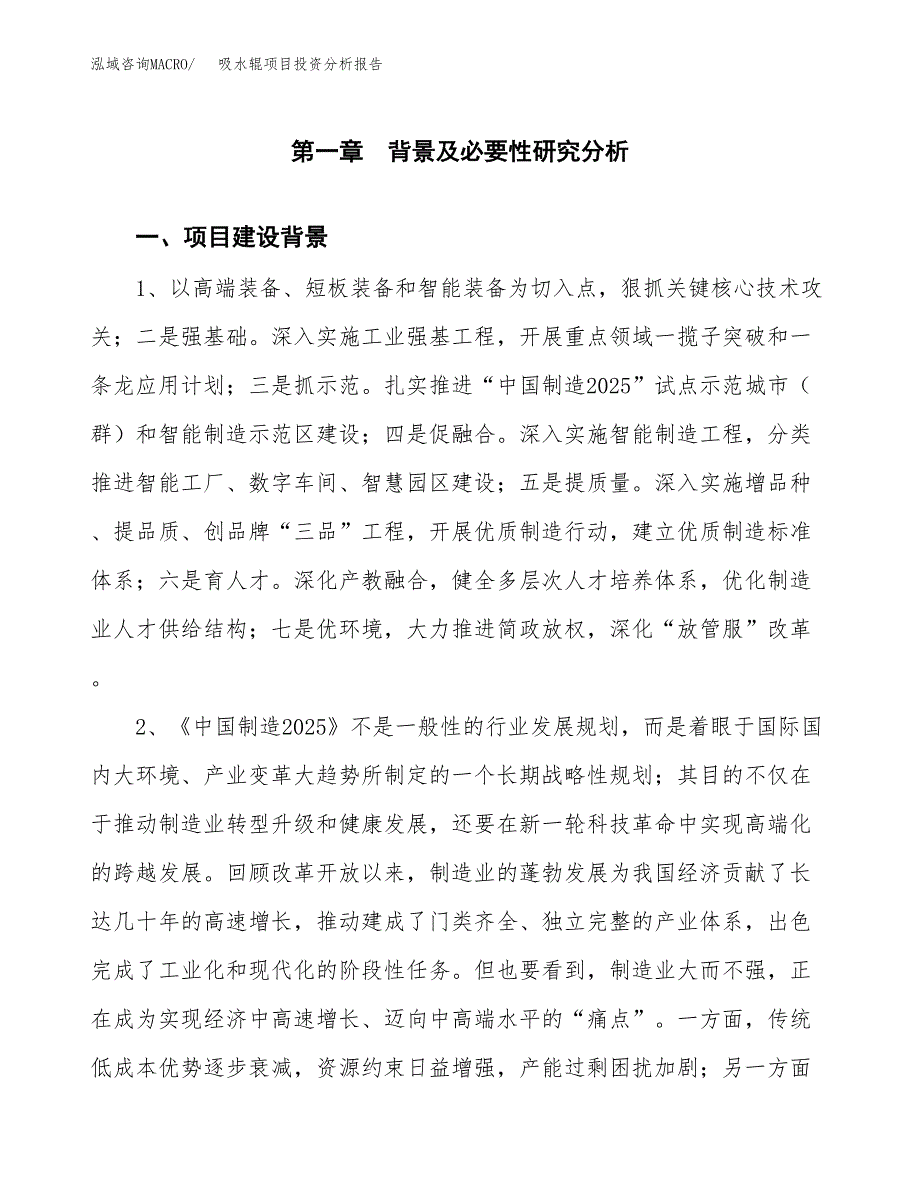 吸水辊项目投资分析报告(总投资16000万元)_第3页