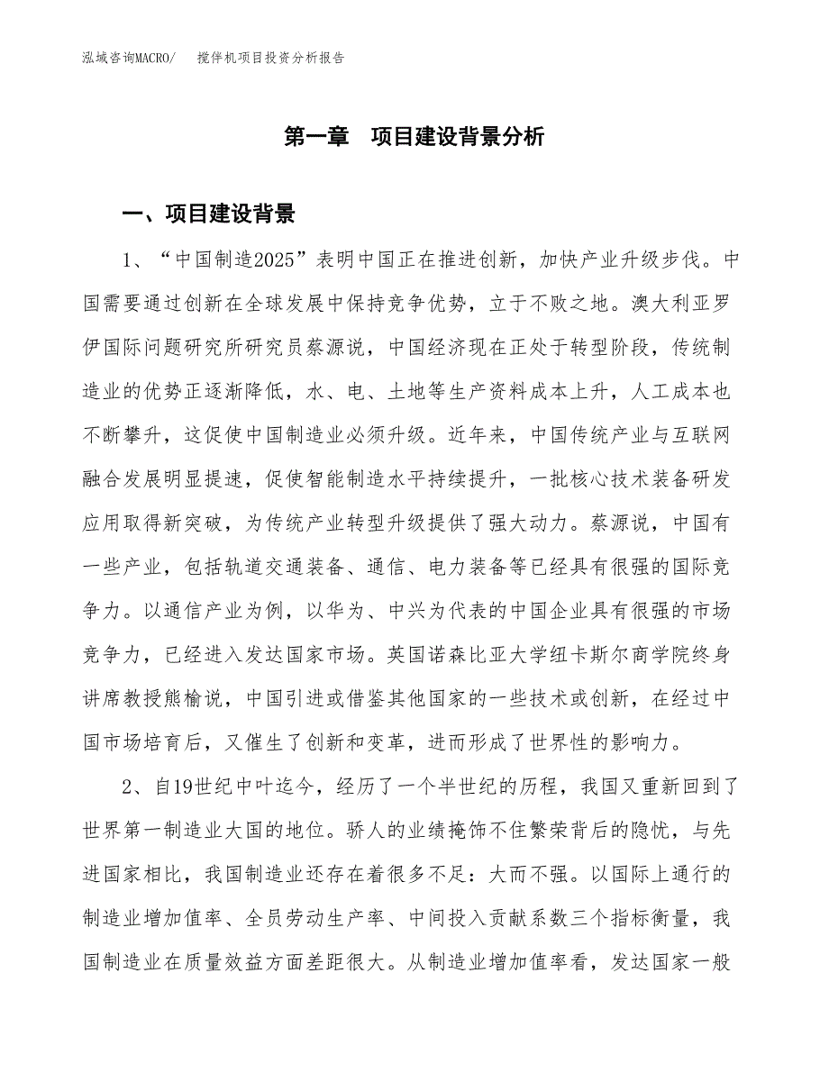 搅伴机项目投资分析报告(总投资19000万元)_第3页