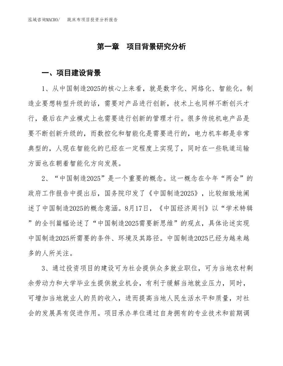 跳床布项目投资分析报告(总投资5000万元)_第3页