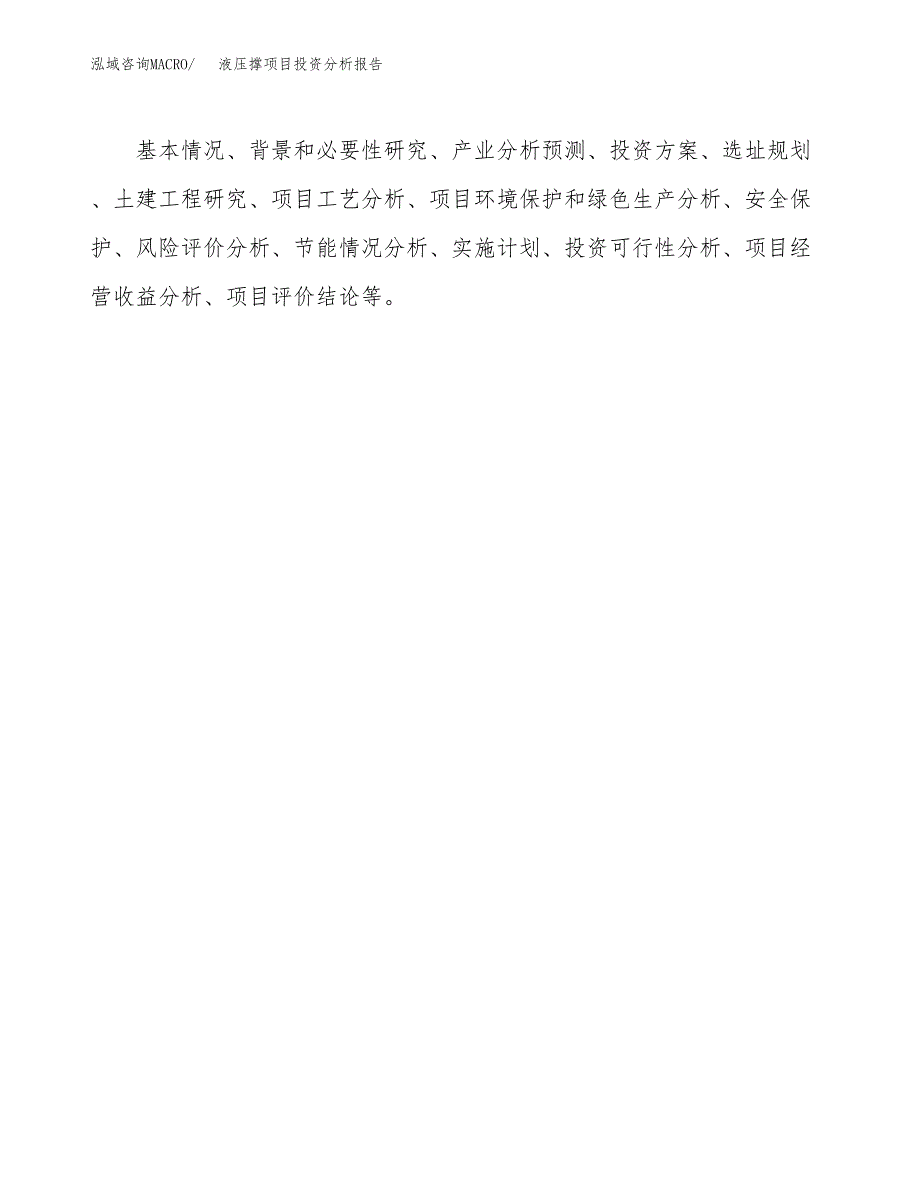 液压撑项目投资分析报告(总投资20000万元)_第3页