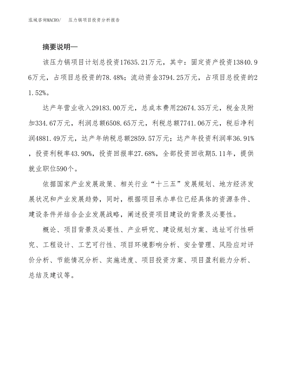 压力锅项目投资分析报告(总投资18000万元)_第2页