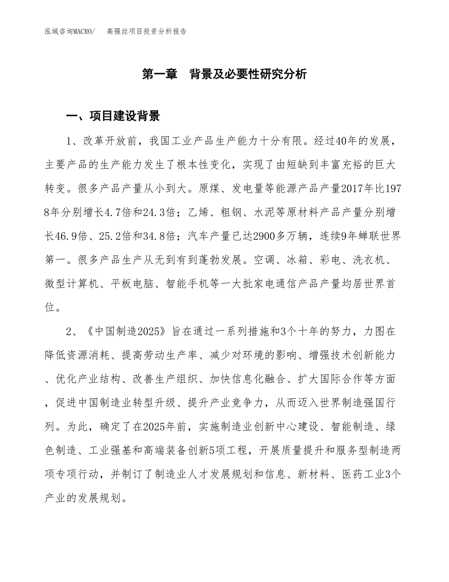 高强丝项目投资分析报告(总投资19000万元)_第3页