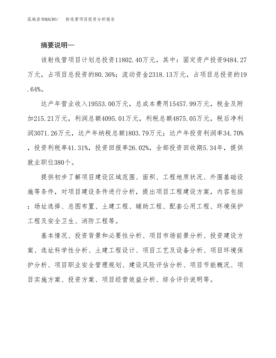 射线管项目投资分析报告(总投资12000万元)_第2页