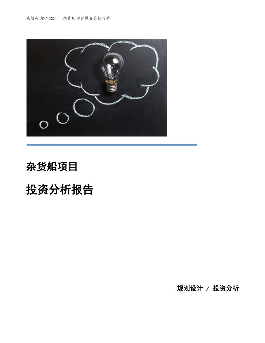 杂货船项目投资分析报告(总投资13000万元)_第1页