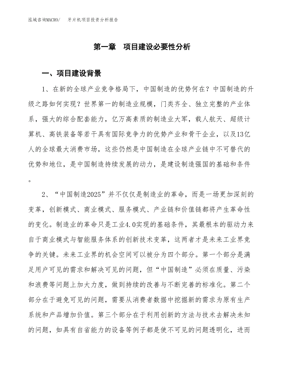 牙片机项目投资分析报告(总投资19000万元)_第3页