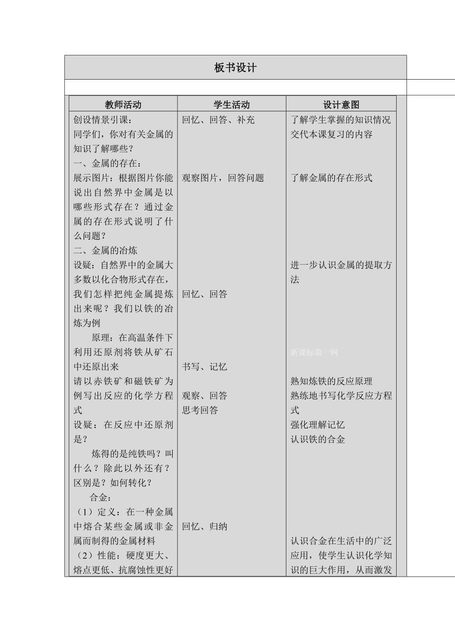 金属材料的复习课教学设计(1)(1)_第3页