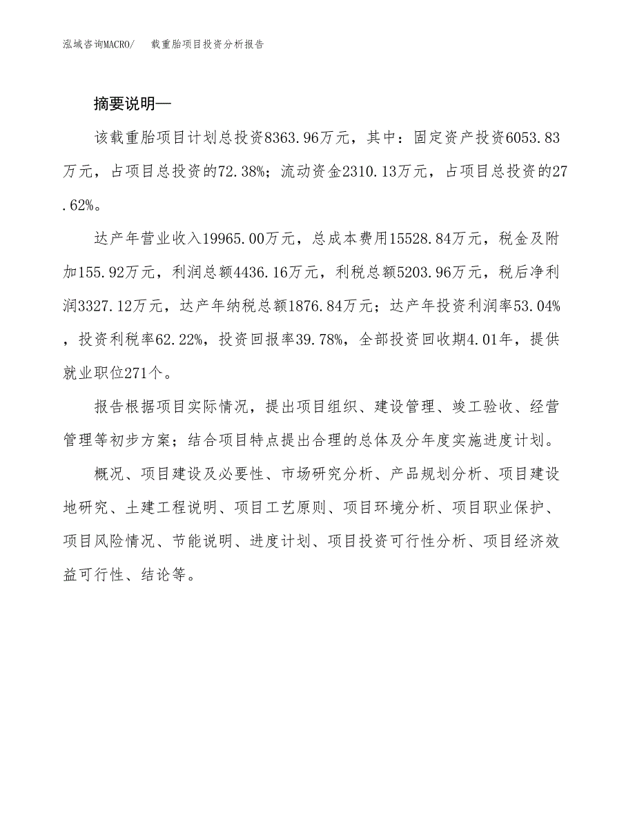 载重胎项目投资分析报告(总投资8000万元)_第2页