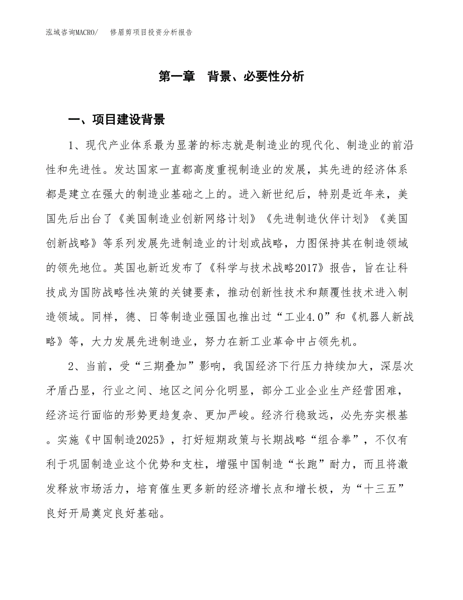 修眉剪项目投资分析报告(总投资15000万元)_第3页