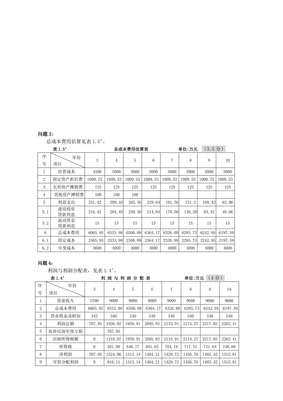 财务评价决策树进度偏差试题_第5页