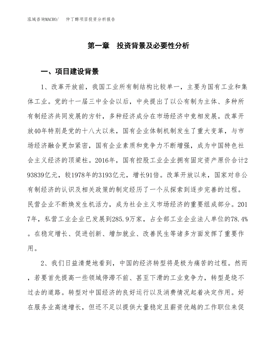 仲丁醇项目投资分析报告(总投资17000万元)_第3页