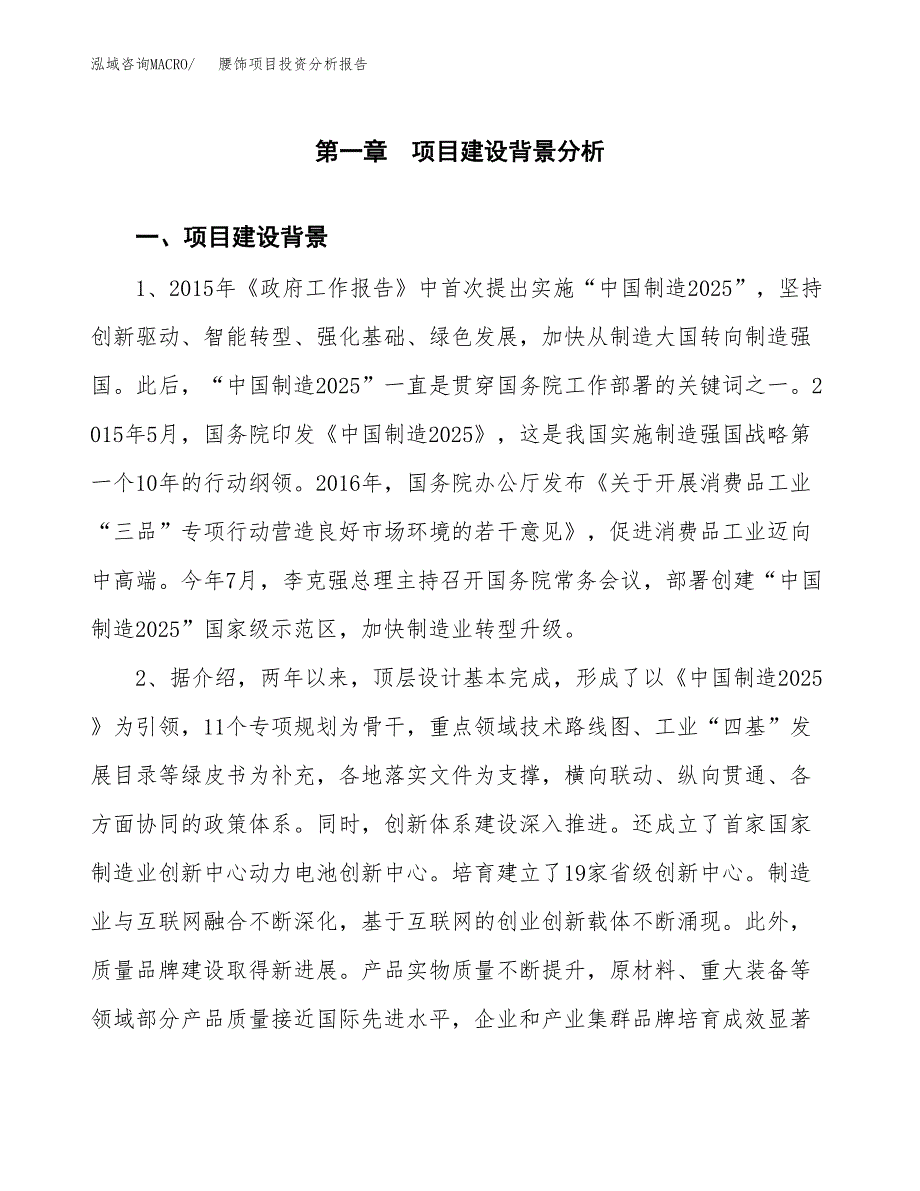 腰饰项目投资分析报告(总投资18000万元)_第3页