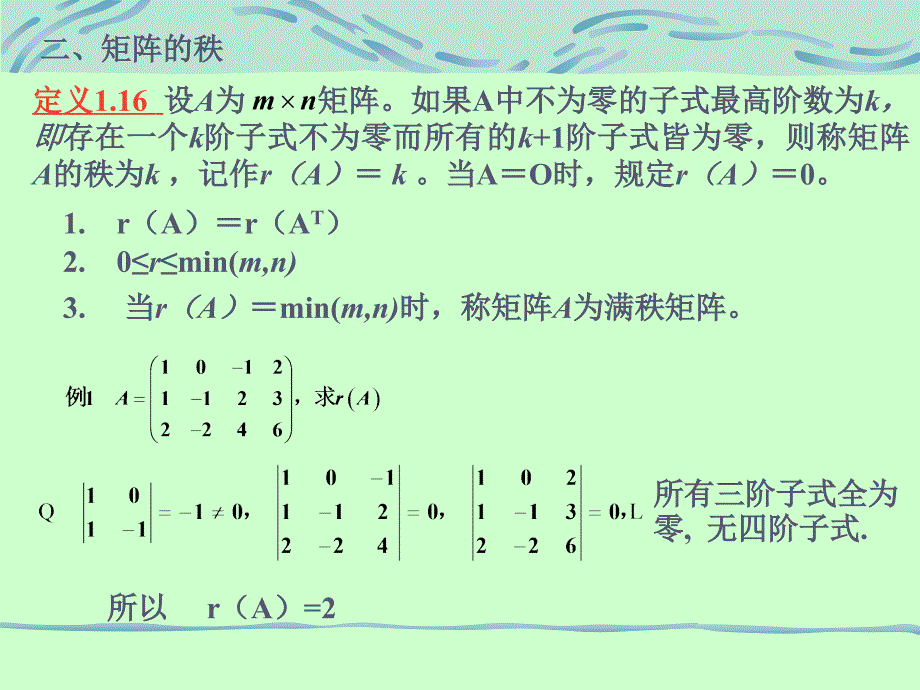 线形代数课件§1.7矩阵的秩_第2页