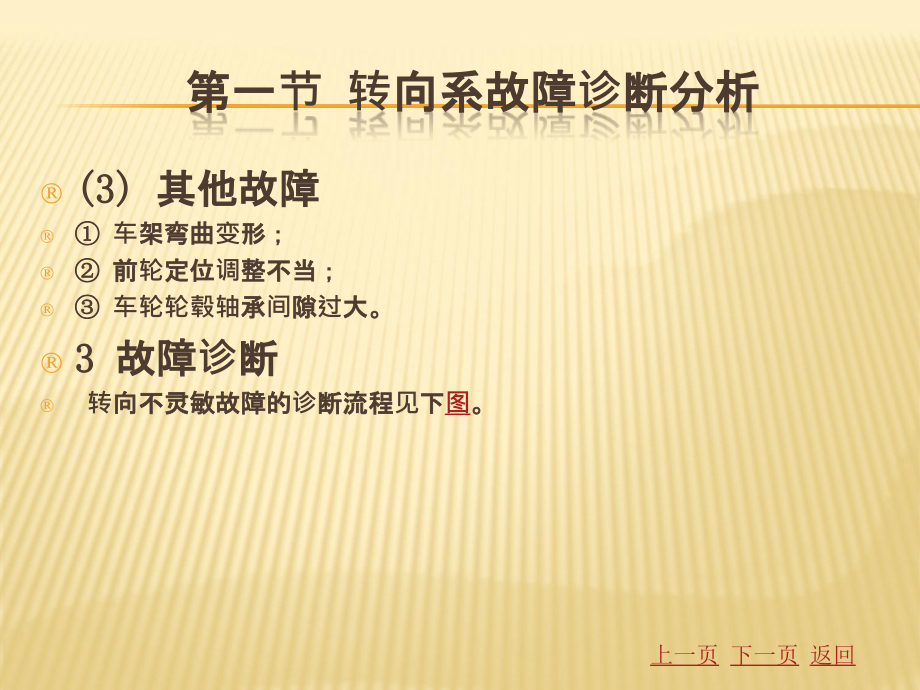 现代汽车检测与故障诊断技术教学作者司传胜32转向系统检测与故障诊断课件_第3页