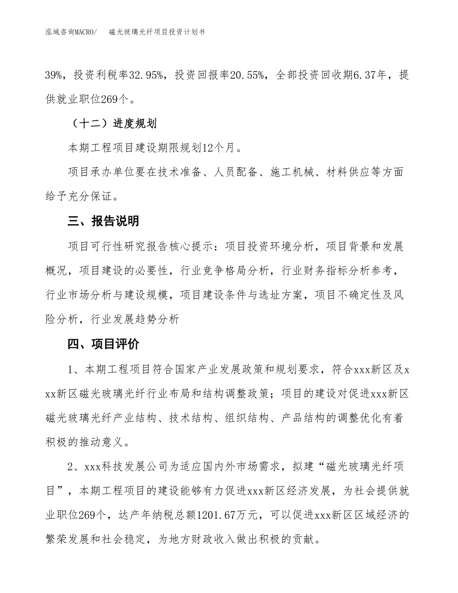 （参考版）磁光玻璃光纤项目投资计划书_第4页