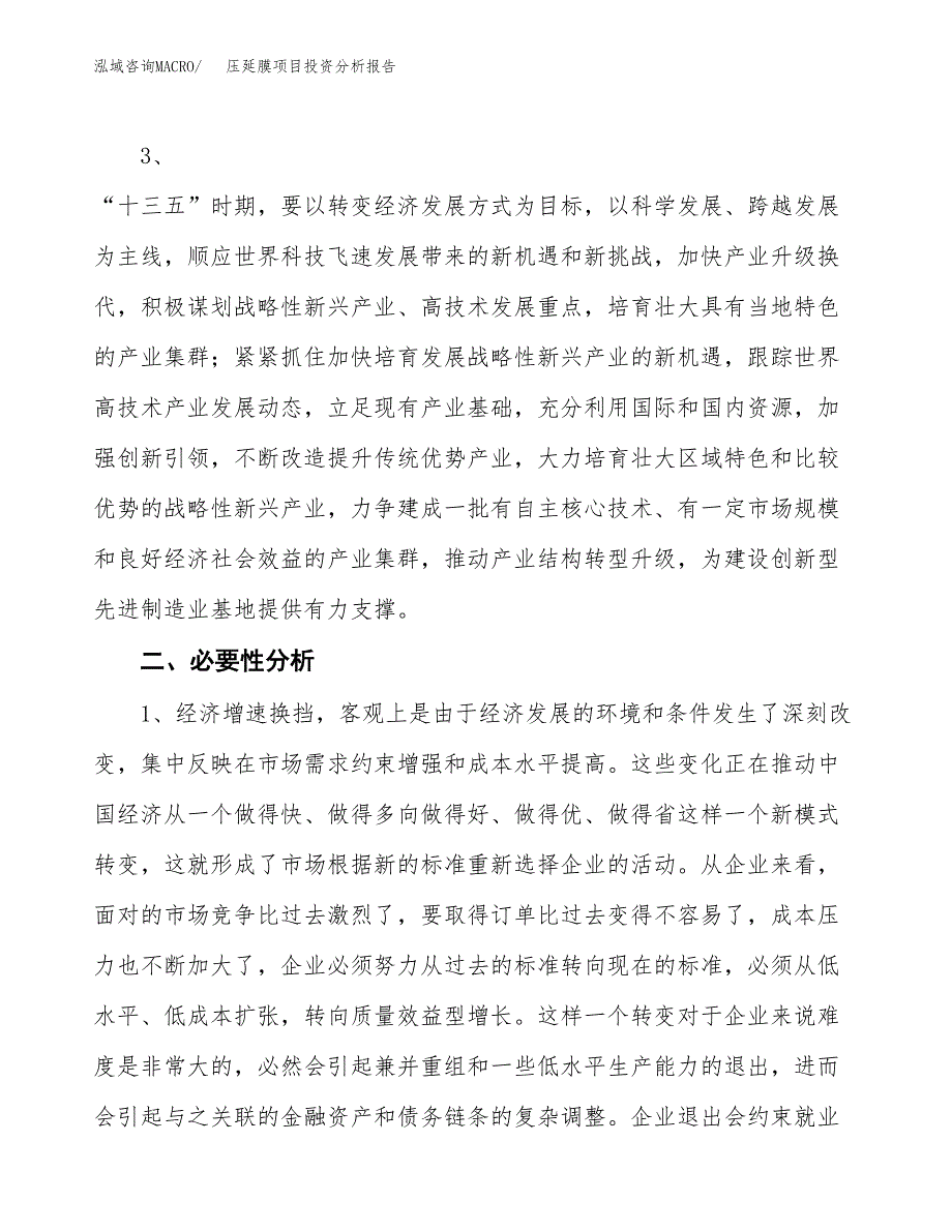 压延膜项目投资分析报告(总投资6000万元)_第4页